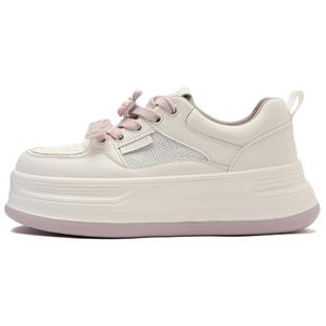 Женские нескользящие износостойкие низкие кроссовки для скейтбординга JOSINY, Beige/Apricot