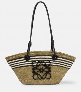 Сумка-корзинка малая Paula's Ibiza Anagram Loewe, Dark Khaki/Black