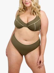 Бикини-трусики с завышенной талией и эффектом контроля живота Oola Lingerie, Olive
