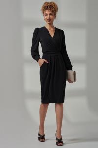 Платье Kinslee с длинными рукавами и поясом Jolie Moi, черный