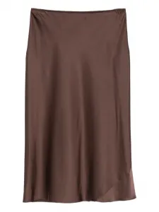 Юбка миди из атласа с косым кроем Dorothee Schumacher, коричневый
