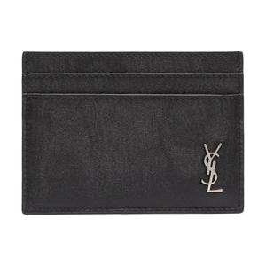 CASSANDRE Тканые Материалы Картхолдер Мужской Черный SAINT LAURENT