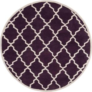 Ковер SAFAVIEH, 214 x 214 см, Chatham Collection Dark Purple CHT940P ручной работы с узором Trellis из премиальной шерсти