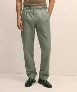 Широкие плиссированные брюки из льна и хлопка (PLT)