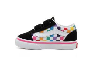 Сандалии Vans Old Skool V Toddler 'Rainbow Checkerboard'