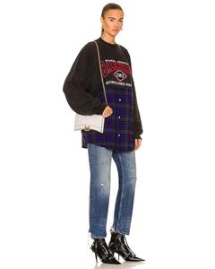 Кошелек «Песочные часы» на цепочке Balenciaga, цвет Optic White