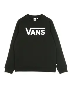 Классический черный свитер с круглым вырезом Vans, черный