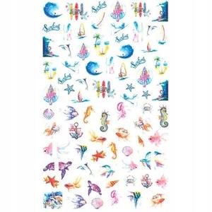 Наклейка для ногтей с водой, Морской стиль, UNTIMERO