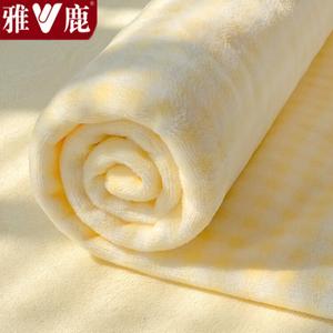 Yalu Простыня 200х230 см из мягкого молочного велюра, цвет Yellow Plaid