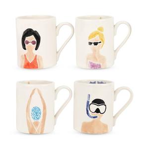 Кружки VIETRI Riviera Ассорти, набор из 4 шт, мультиколор