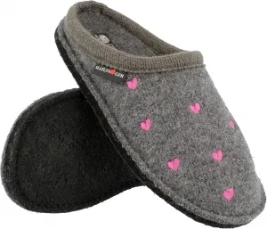 Шерстяные тапочки HAFLINGER Flair Valentine, унисекс, с дизайном в виде сердечек