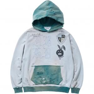 Худи Savage Rabbit с принтом и эффектом поношенности NEIGHBORHOOD, зеленый