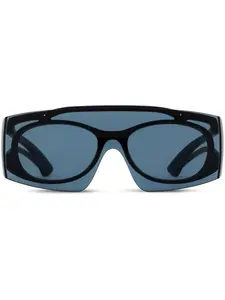 Солнцезащитные очки с логотипом Alexander McQueen Eyewear, черный