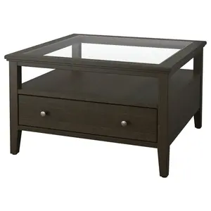 Журнальный столик, темно-коричневый, 80x80 см, IDANÄS IKEA