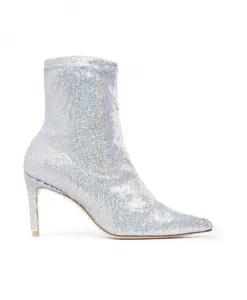 Эластичные ботильоны с пайетками Stuart Weitzman, синий