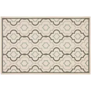 Ковер Courtyard Regal для внутреннего и наружного использования, изготовленный вручную Safavieh, бежевый, 77x153 см