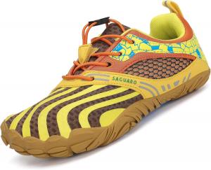 Детская обувь SAGUARO для босых ног для мальчиков и девочек, быстро сохнущие аква-кроссовки, легкая спортивная обувь, водные тапочки для малышей, желтый