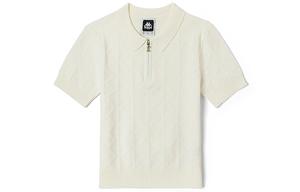 Kappa 1916 серия поло женские Korean White Yarn Dyed Woven 012Y