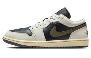 Кроссовки Air Jordan 1 Vintage Basketball Shoes Women's Low-top Brown, зеленый