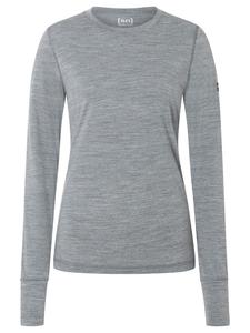Super.natural Футболка с длинным рукавом из мериносовой шерсти W TUNDRA175 LS серого цвета