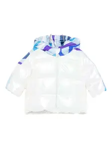 Куртка с узорной отделкой Pucci Junior, белый