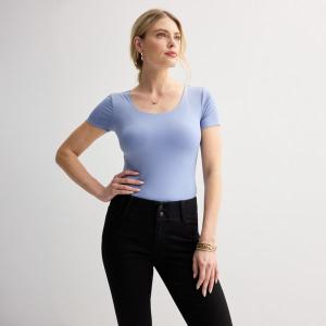 Женский облегающий боди с круглым вырезом Nine West, цвет iris garden