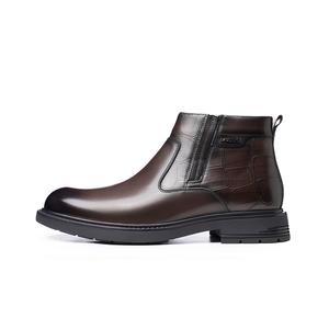 LAORENTOU Мужские повседневные кроссовки Mid Top черно-коричневые, цвет Brown
