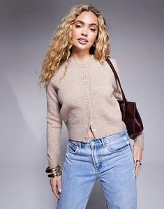 Кардиган с пуговицами светло-коричневого цвета River Island