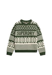Свитер Superdry, пастельно-зеленый/темно-зеленый