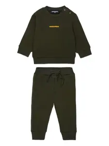 Спортивный костюм с логотипом Dsquared2 Kids, зеленый
