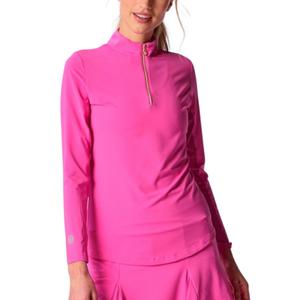 Женская футболка с длинными рукавами и воротником-стойкой G Lifestyle G Lifestyle Clothing, Hot pink