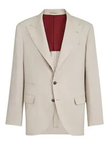 Пиджак с заостренными лацканами Brunello Cucinelli, бежевый