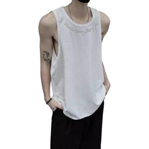 Топ-майка унисекс с круглым вырезом и умеренной длиной без рукавов ZIAREL, белый