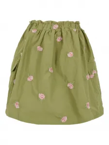 Юбка с вышивкой Stella Mccartney Kids, зеленый
