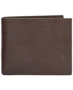 Мужской бумажник из шагренированной кожи Passcase Polo Ralph Lauren, коричневый