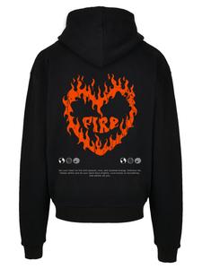 Ультратяжелая толстовка с капюшоном Valentines Streetwear черного цвета F4NT4STIC