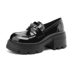 Женские лоферы JOSINY черные/экрю