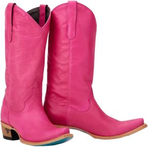 Ботильоны Lane Emma Jane - Замш карамельного цвета, Hot Pink