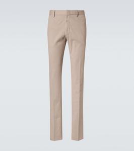 Прямые брюки из хлопковой смеси Zegna, Ligth Taupe