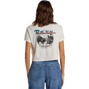 Женская укороченная футболка APPAREL Baja Cali ROXY, Egret