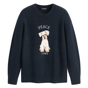 Повседневный свитер Unisex PEACEBIRD MEN, темно-синий, batch 1