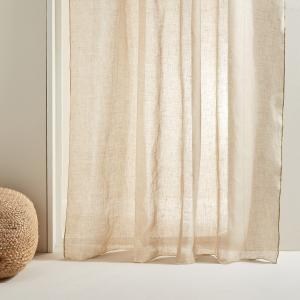 Прозрачная штора с двойной лентой оверлок. El Corte Inglés, бежевый