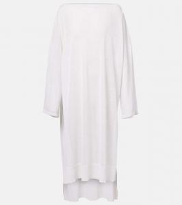 Льняной и шёлковый кафтан Alaïa, Blanc