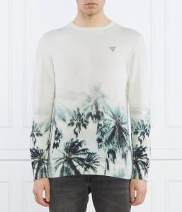 Лонгслив мужской Guess Jeans Tyson с принтом пальм, зеленый