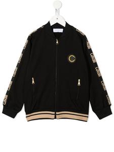 Свитер с логотипом Roberto Cavalli Junior, черный