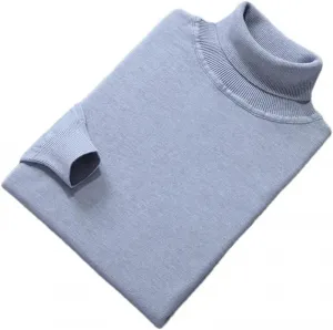 Мужской шерстяной свитер с водолазкой