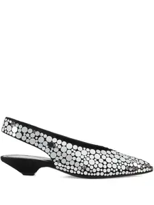 Босоножки Beak 25 с ремешком на пятке Sergio Rossi, серебристый