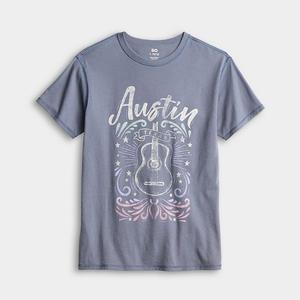 Детская футболка с принтом oversize So, Austin Guitar Grey