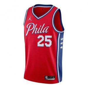 Майки баскетбольный жилет майка sw fan edition 2020 сезон филадельфия 76ers симмонс 2 № 5 большой Air Jordan, красный
