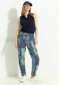 Тканевые брюки PATCHWORK PRINT Cecil, темно-синий